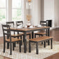 Gesthaven Dining Table with 4 Chairs and Bench (Set of 6)