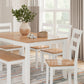 Gesthaven Dining Table with 4 Chairs and Bench (Set of 6)
