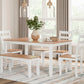 Gesthaven Dining Table with 4 Chairs and Bench (Set of 6)