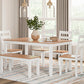 Gesthaven Dining Table with 4 Chairs and Bench (Set of 6)