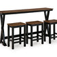 Wildenauer Counter Height Dining Table and 3 Barstools Set