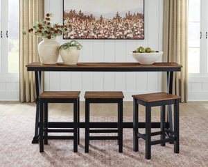 Wildenauer Counter Height Dining Table and 3 Barstools Set