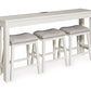 Robbinsdale Counter Height Dining Table and 3 Barstools Set