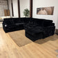 Monroe Fluffy U-Shape Sectional - Upgraded Seats