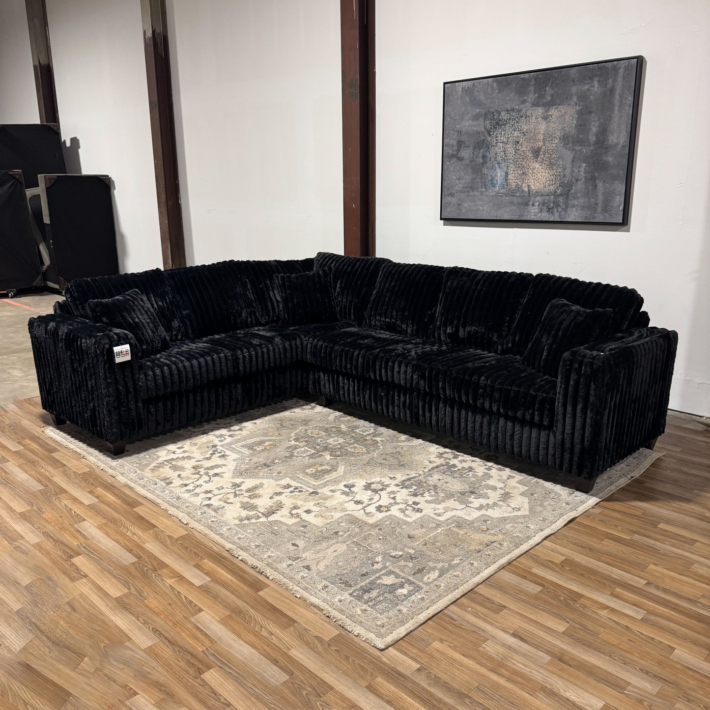 Haven – Fluffy Corduroy L Shape Sectional (+Outtoman)