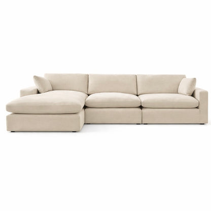 Elyza Linen 3-Piece Sectional with Chaise