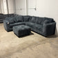 Haven Fluffy L-Shaped Sectional w/ Ottoman