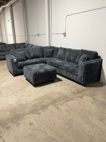 Haven – Fluffy Corduroy L Shape Sectional (+Outtoman)