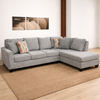 Linda 2-Piece Sectional with Chaise - Light Gray
