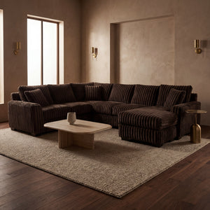Monroe Fluffy U-Shape Sectional - Upgraded Seats