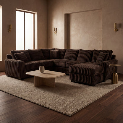 Monroe Fluffy U-Shape Sectional - Upgraded Seats