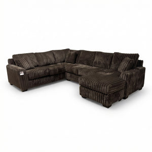 Monroe Fluffy U-Shape Sectional - Upgraded Seats