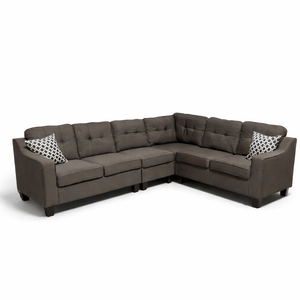Brown 4-Piece Sectional Sofa
