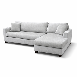 Willow Premium Fabric Sectional in Fog