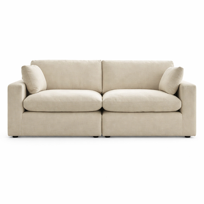 Siena 2-Piece Linen Modular Loveseat