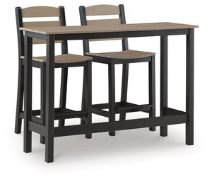 Shoreline Beach Outdoor Counter Table and 2 Barstools