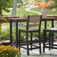 Shoreline Beach Outdoor Counter Table and 2 Barstools