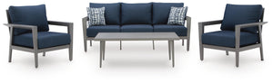 Gali Outdoor Sofa/Chairs/Table Set (Set of 4)