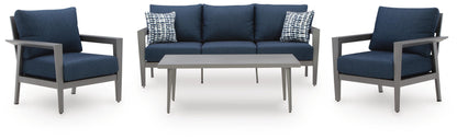 Gali Outdoor Sofa/Chairs/Table Set (Set of 4)