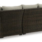 Brook Ranch Outdoor Sofa Sectional/Bench with Cushion (Set of 3)