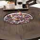 Paradise Trail Paradise Trail Fire Pit Table with 4 Nuvella Swivel Lounge Chairs