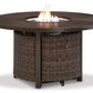 Paradise Trail Outdoor Loveseat, Lounge Chairs and Fire Pit Table
