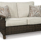 Paradise Trail Outdoor Loveseat, Lounge Chairs and Fire Pit Table