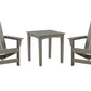Visola Outdoor Adirondack Chair Set with End Table