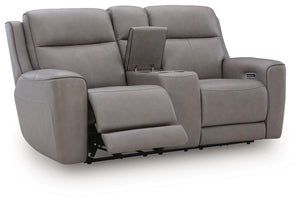 5Z-Comfort Power Reclining Loveseat with Console