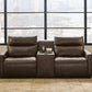 ModZ Power Reclining Sectional Loveseat with Audio Console