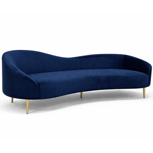 Meridian Navy Velvet Sofa