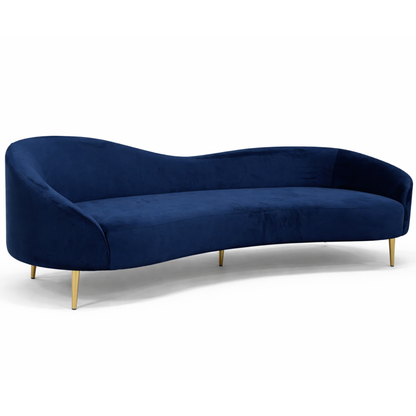 Meridian Navy Velvet Sofa