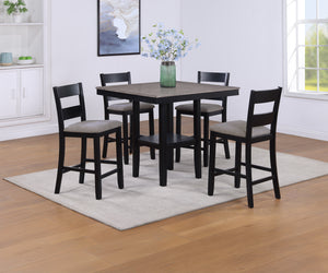 Lester 5-piece Counter Height Table Light Grey