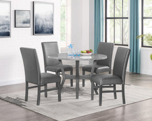 Judson 5-piece Dining Set Glitter Grey