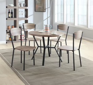 Blake 5-Piece Round Dining Set Greywash