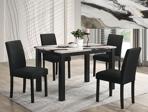 Resia Dining Tbl-Faux Marble Brown
