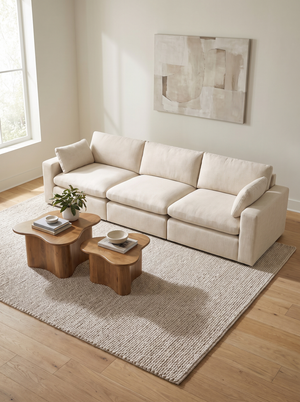 Siena 3-Piece Linen Modular Sofa