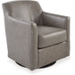 Bradney Leather Swivel Accent Chair