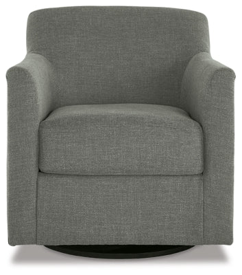 Bradney Leather Swivel Accent Chair