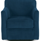 Bradney Leather Swivel Accent Chair