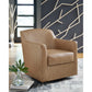 Bradney Leather Swivel Accent Chair