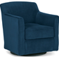 Bradney Leather Swivel Accent Chair