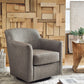 Bradney Leather Swivel Accent Chair