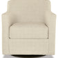 Bradney Leather Swivel Accent Chair