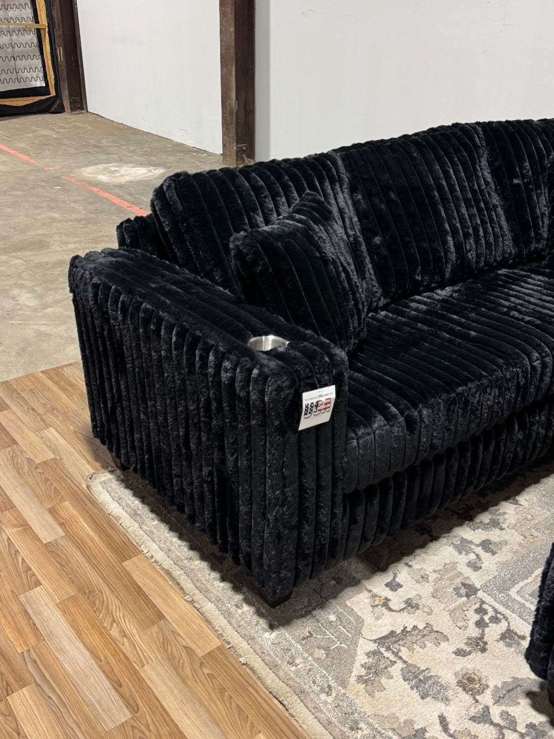 Haven – Fluffy Corduroy L Shape Sectional (+Outtoman)