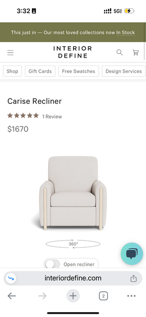 Interior Define Carise Recliner