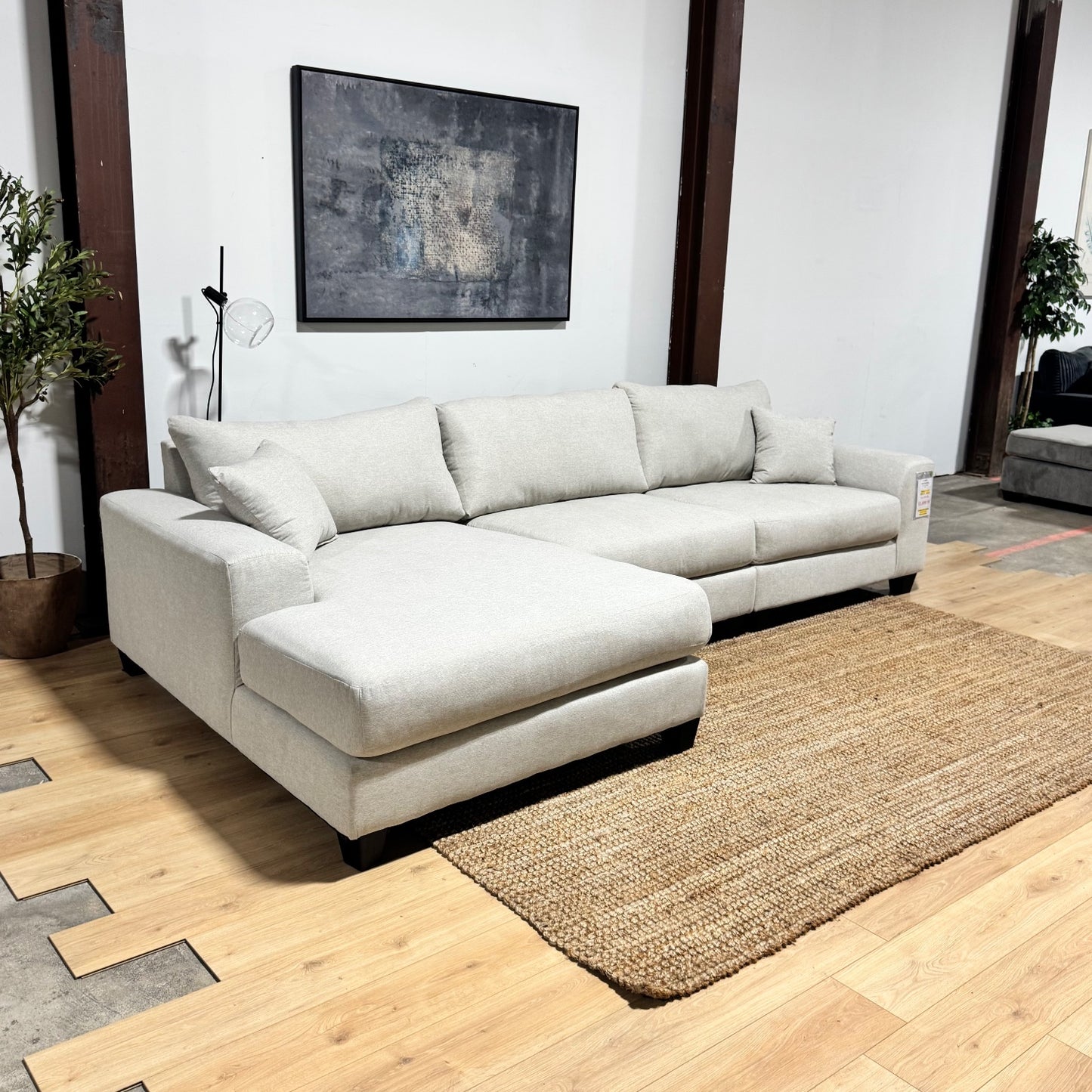 Oversized 3-Piece Modular Sectional with Chaise