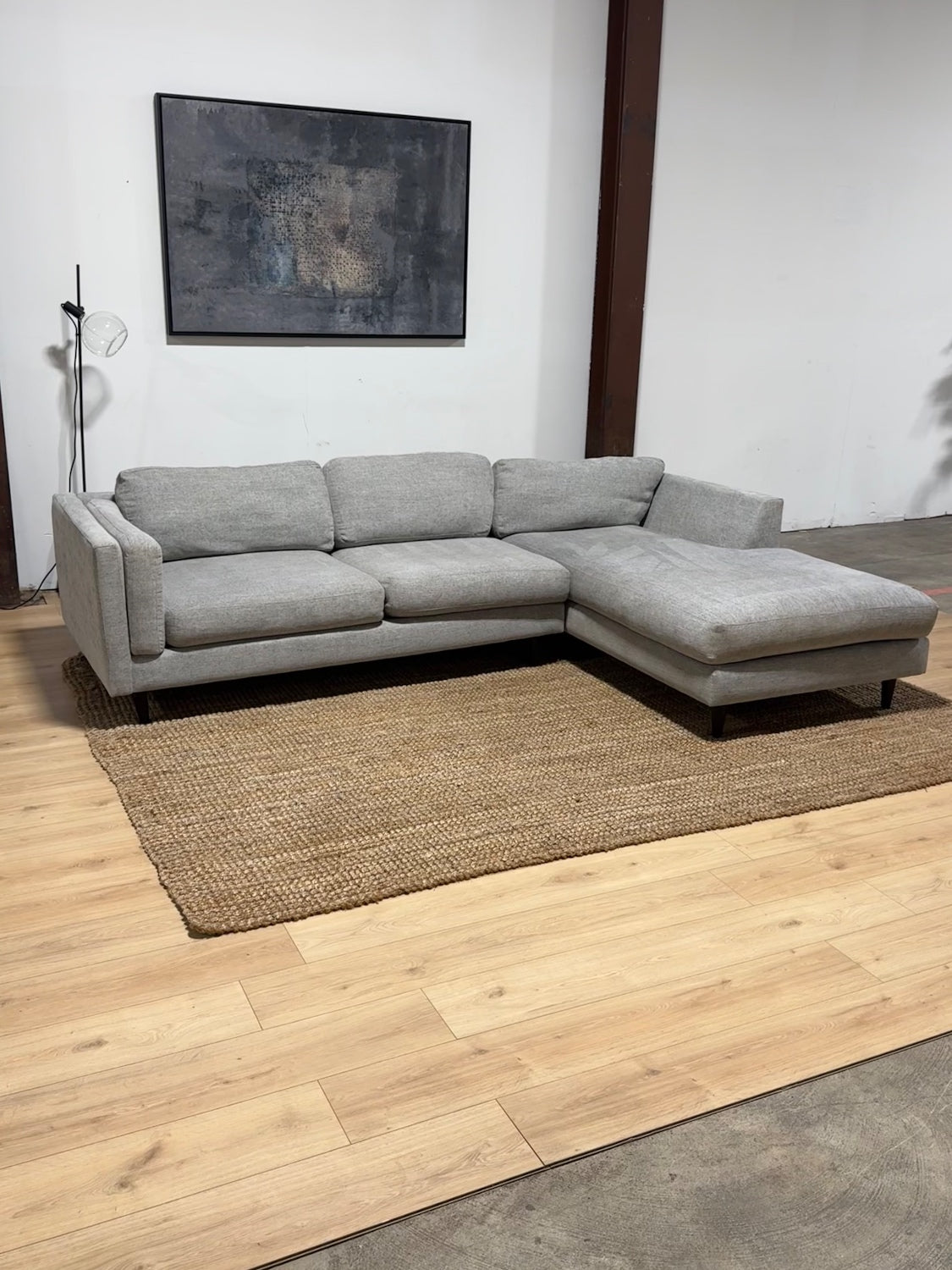 Gray 2-Piece Sectional Sofa 🚛 Same Day Delivery