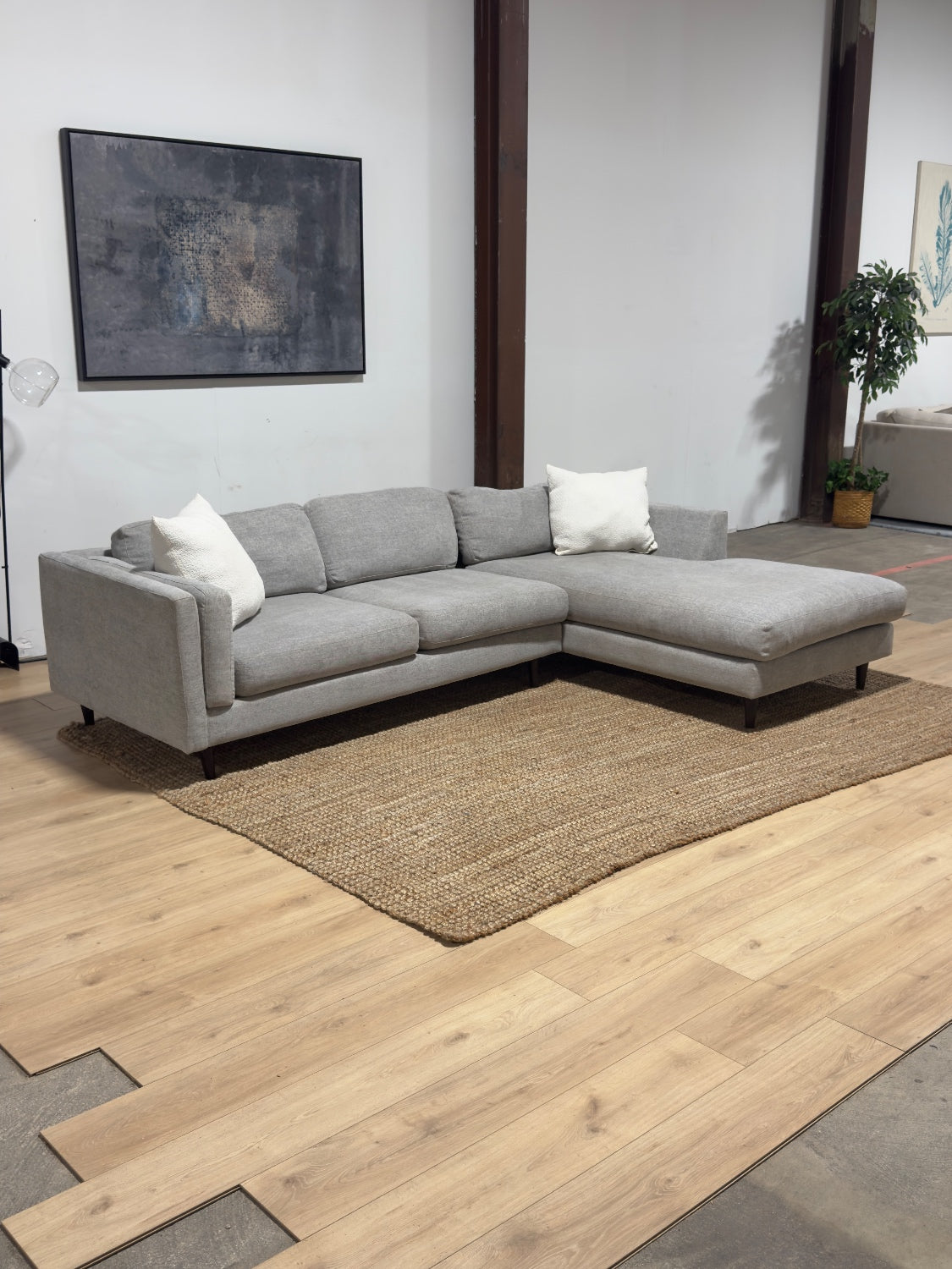 Gray 2-Piece Sectional Sofa 🚛 Same Day Delivery