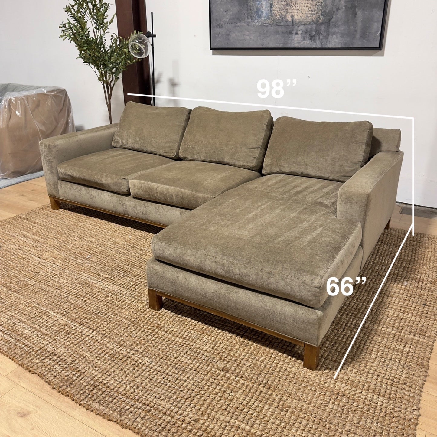 Down Filled Sectional Sofa 🚛 Same Day Delivery